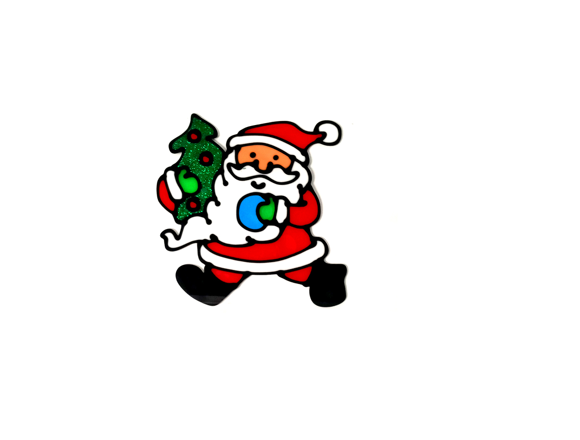 ŚWIĄTECZNA NAKLEJKA NA SZYBĘ OKNO NAKLEJKA MIKOŁAJ