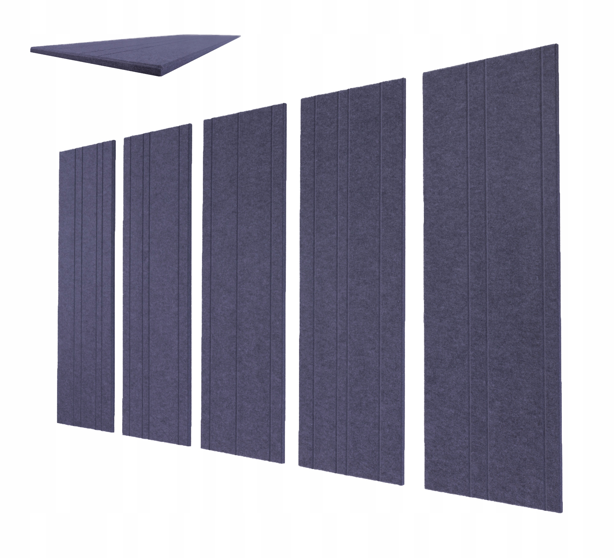 Sada akustických plstěných panelů Nezapalovatelné na zeď gr.1,2cm Granátové Jablko