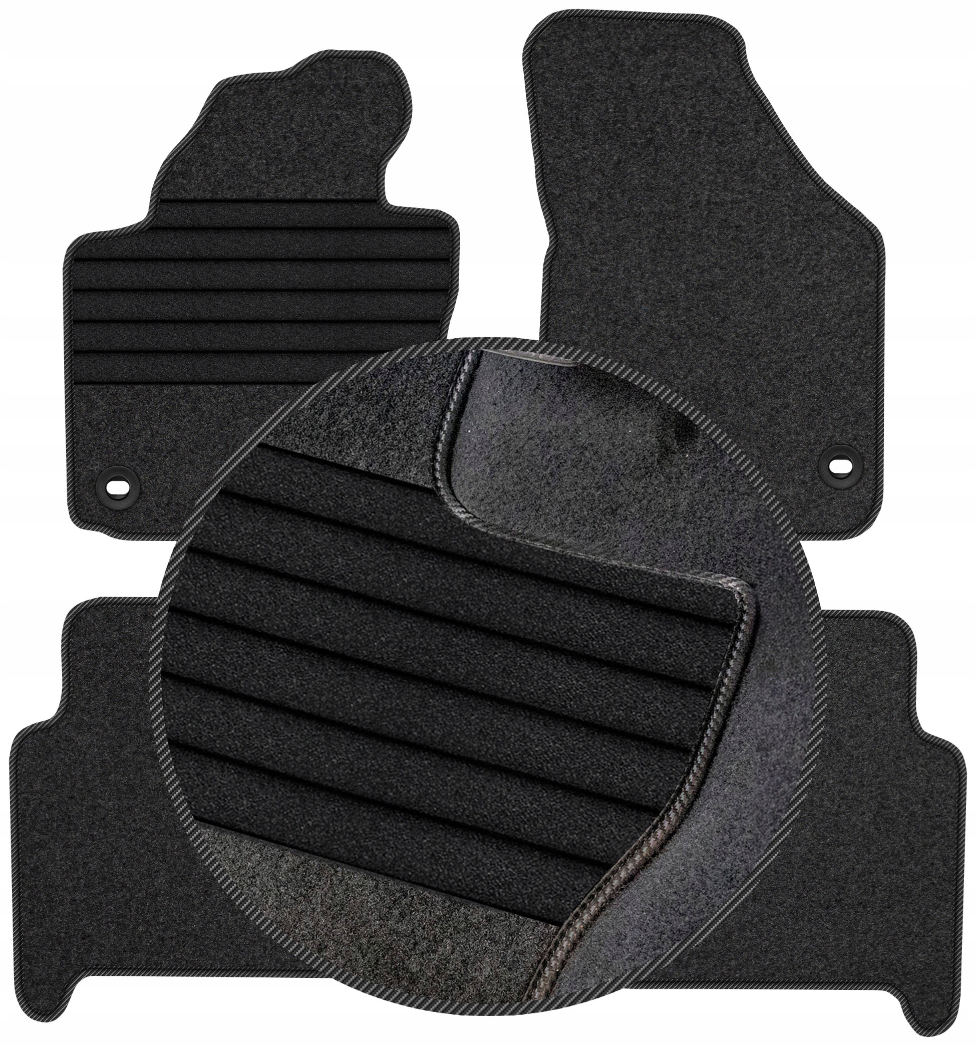 Vw Touran I 5dveřový 2003-2010 Velurové autokoberce – Zesílené X