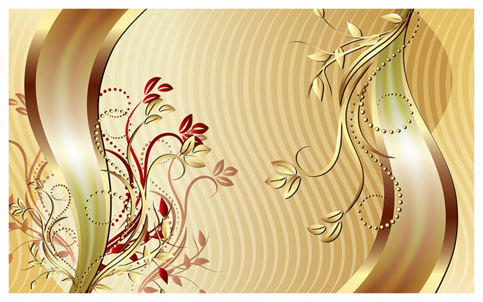 Vliesová fototapeta Květiny Abstrakce Linie Art déco Vlny 312x219 lepidlo