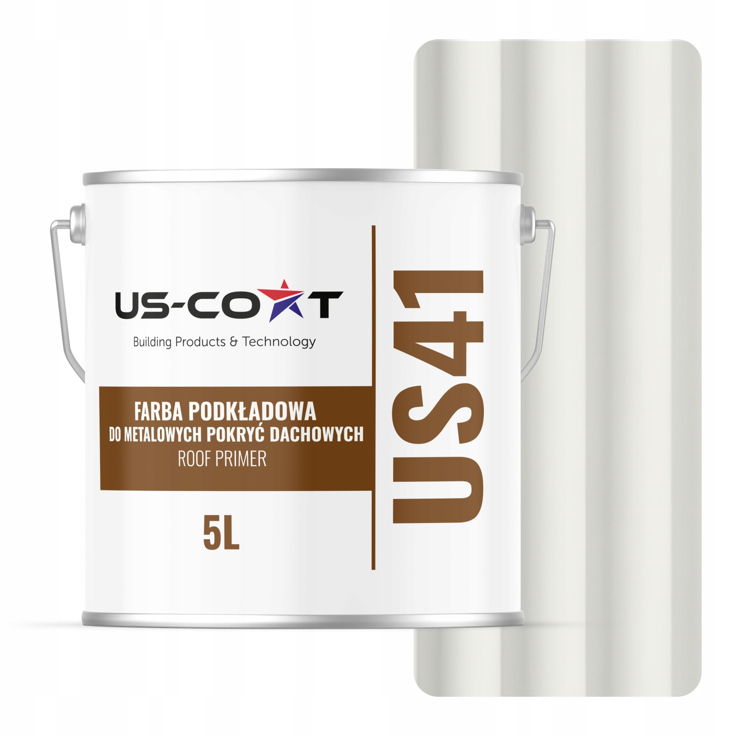 Základná Farba Na Strechu, Pozinkovaný Plech, Oceľ, Bielej Cestnej Farby RAL9016, 5L, Matná