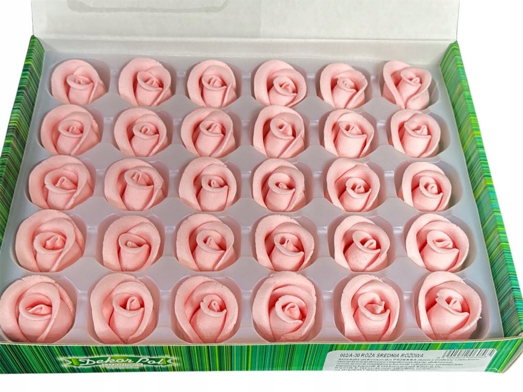 Levně Id_237dp Cukrové Růže 30ks Dort Dekorace Růže Růžové Růže Pink Ozdoby Cake