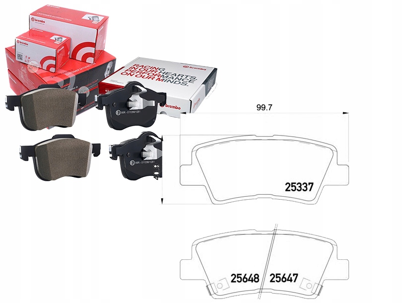 Sada Brzdových Destiček Brembo 583023QA10 5830