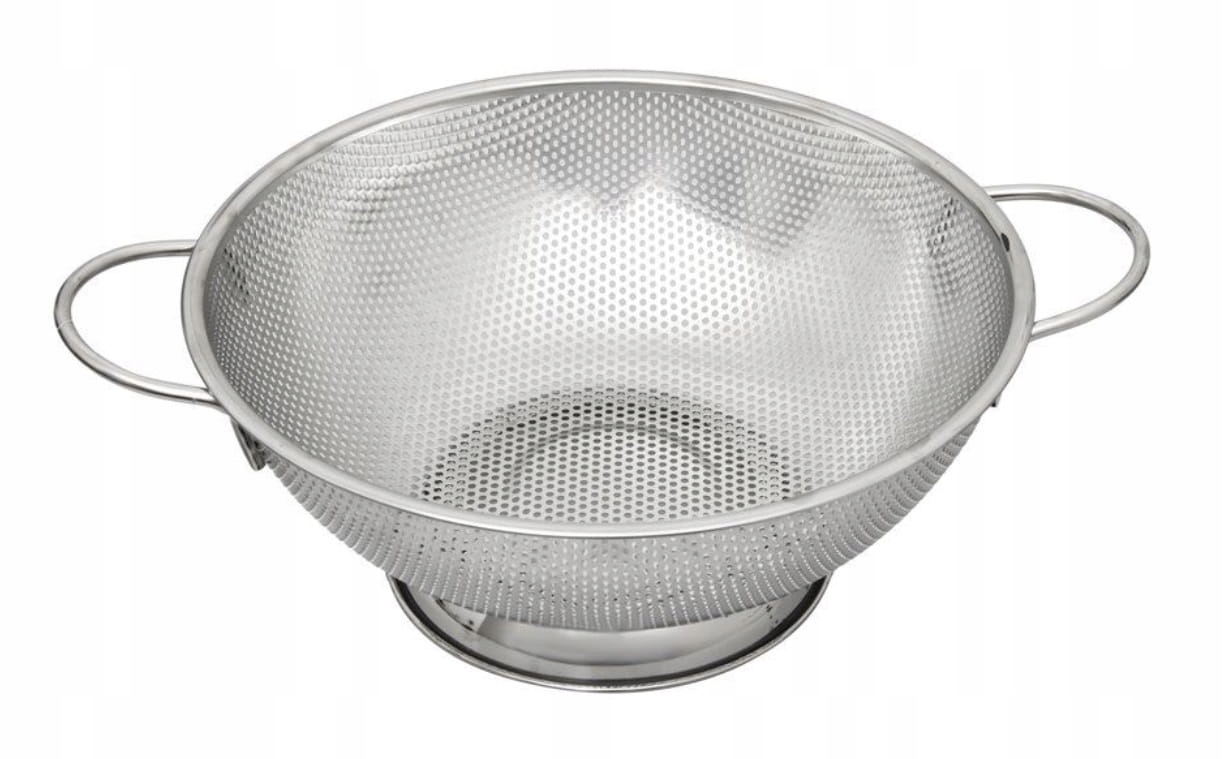 

Cedzak durszlak Duży 28,5cm z uchwytami sito stal