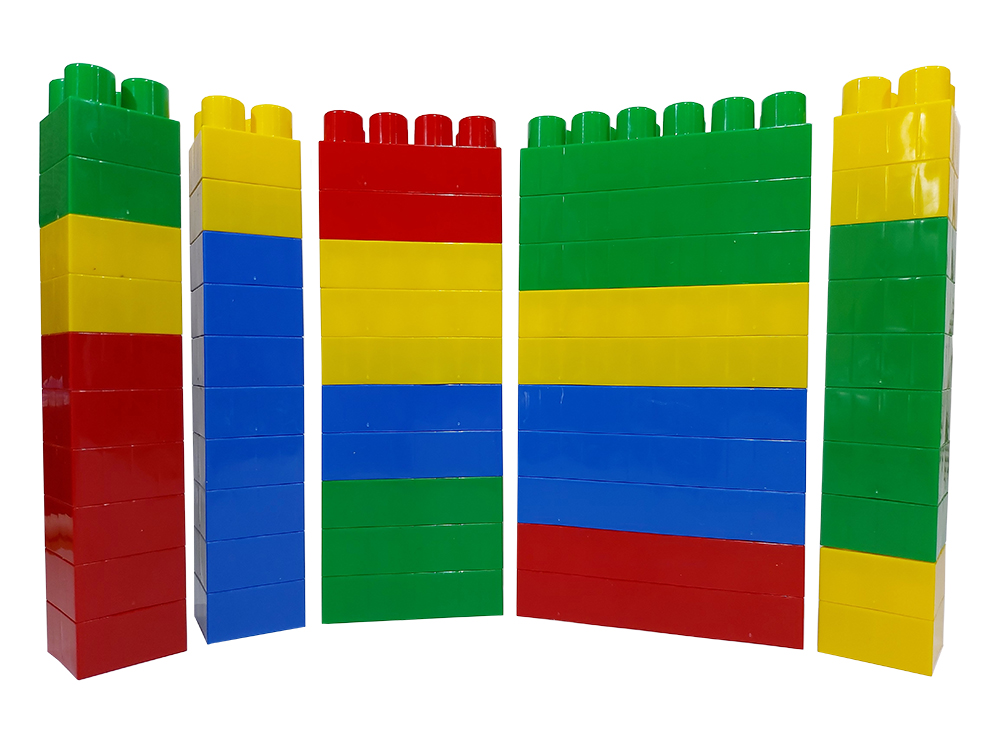 POLSKIE KLOCKI dla dzeci HEMAR K3 50 szt 4 KOLORY Typ klocki konstrukcyjne