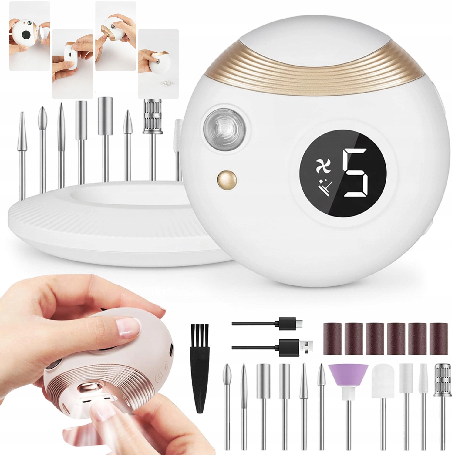 Elektrický Zastřihovač Nehtů, Stříhání, Sušení V Jednom