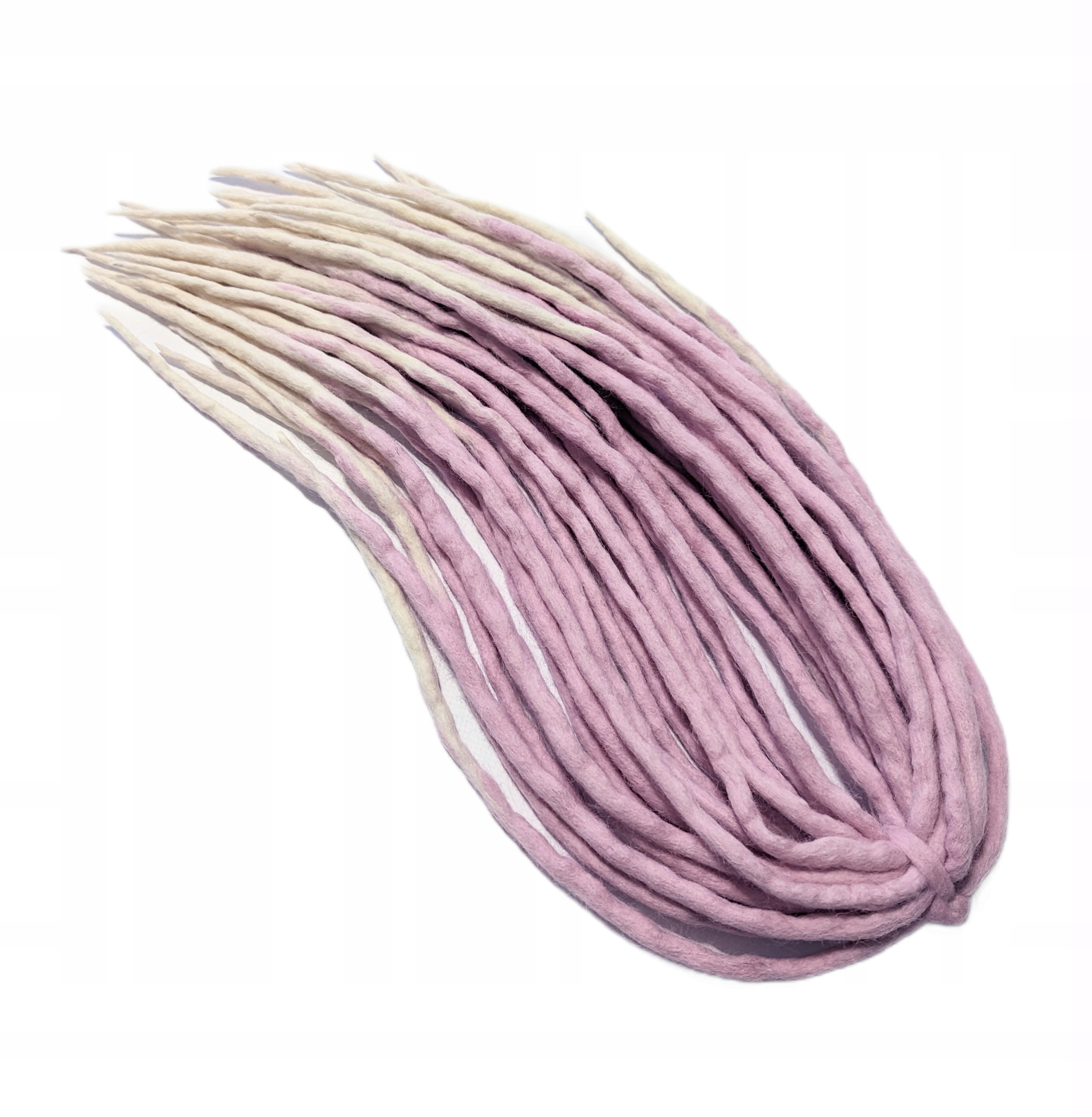 Dredloky Dredy vlněné, blond růžová, Pastelové Růže, 10 kusů