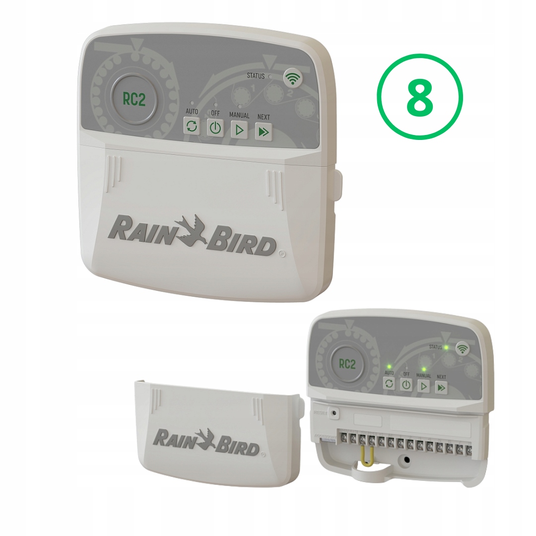 Sterownik nawadniania wewnętrzny Rain Bird RC2 8 sekcji wbudowane Wifi