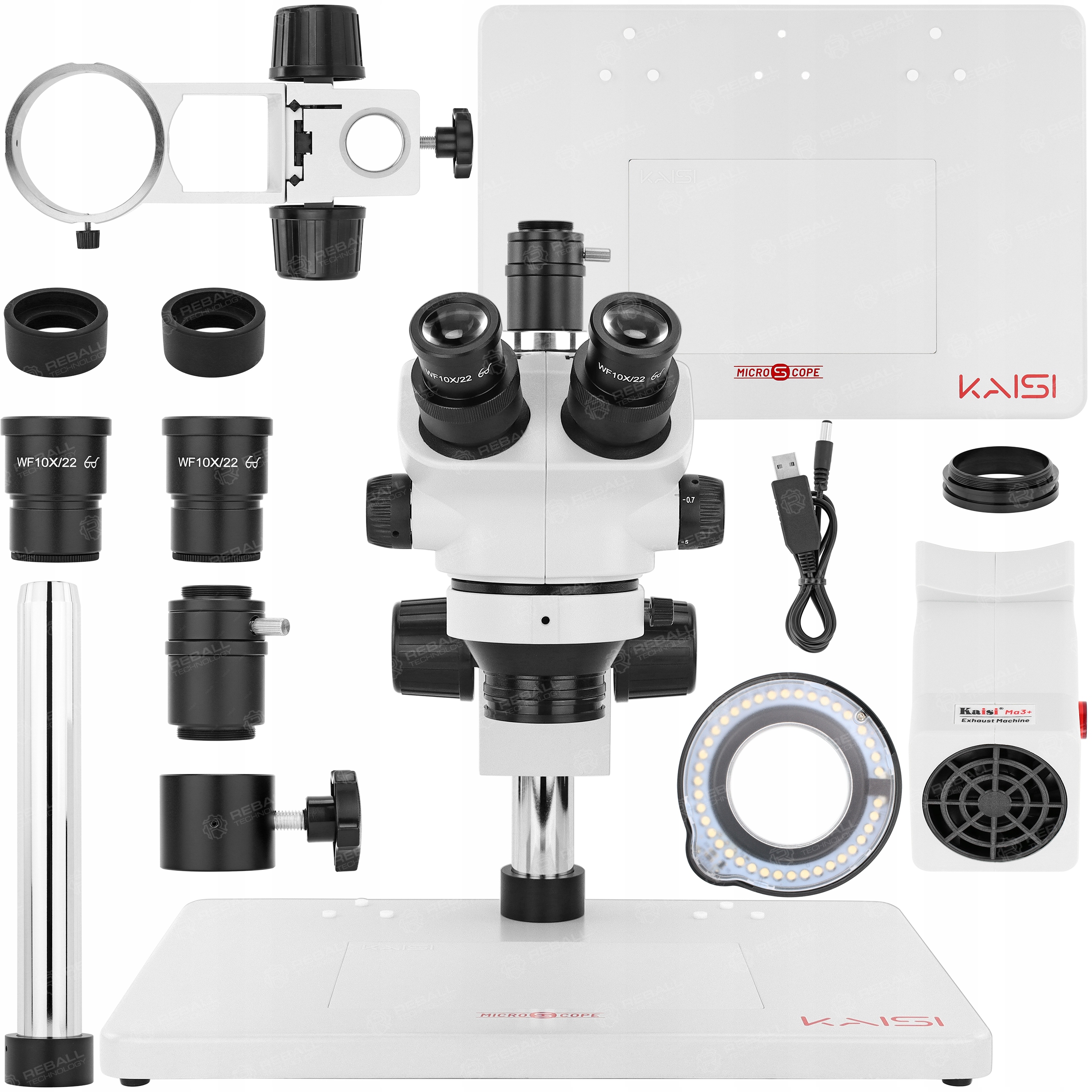 Trinokulární Stereoskopický Mikroskop Kaisi K-37050 Plus Odsávání Par