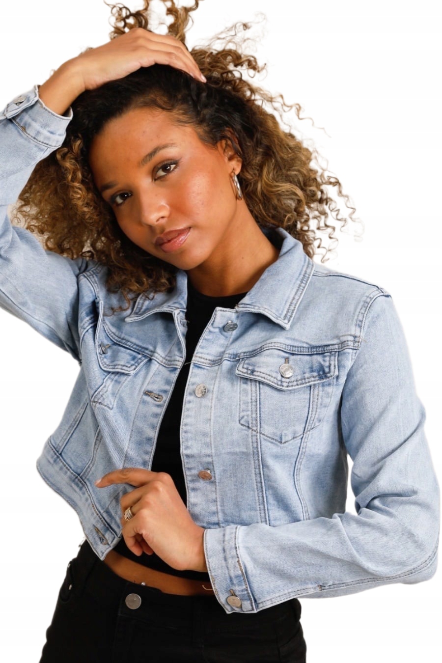 Kurtka Jeansowa Katana Damska Krótka M 38