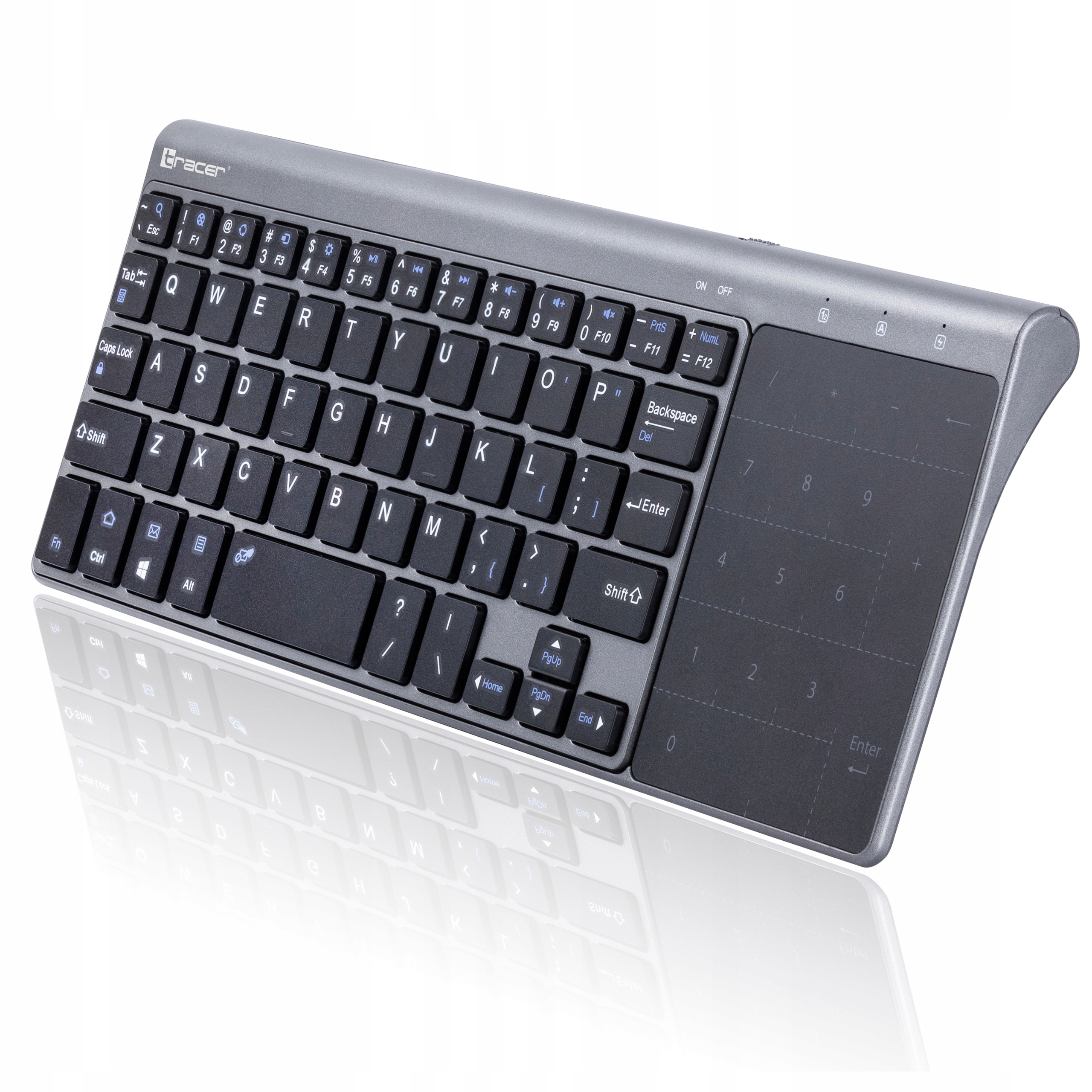 Klawiatura Bezprzewodowa Cicha Smart Tv Touchpad Wireless Slim Do Pc