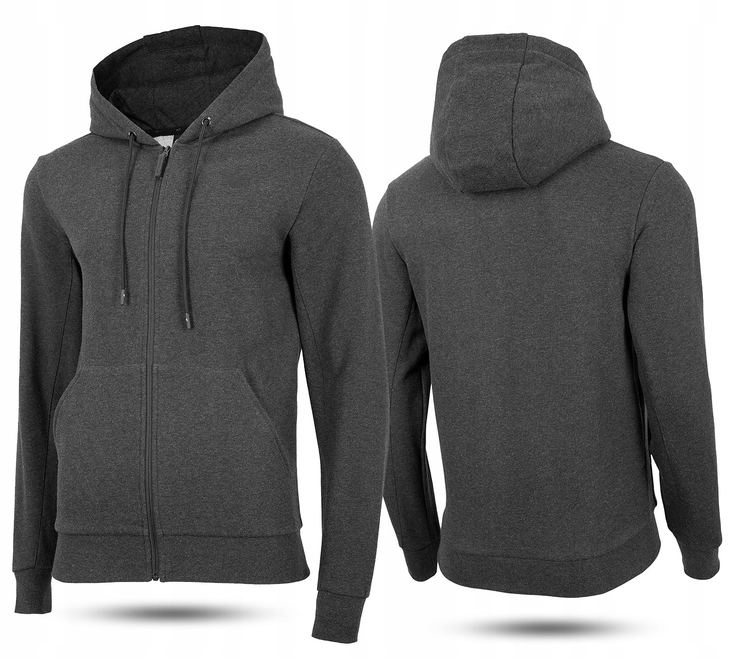 

Bluza Męska 4F Rozpinana Kapturem Bawełniana Szara