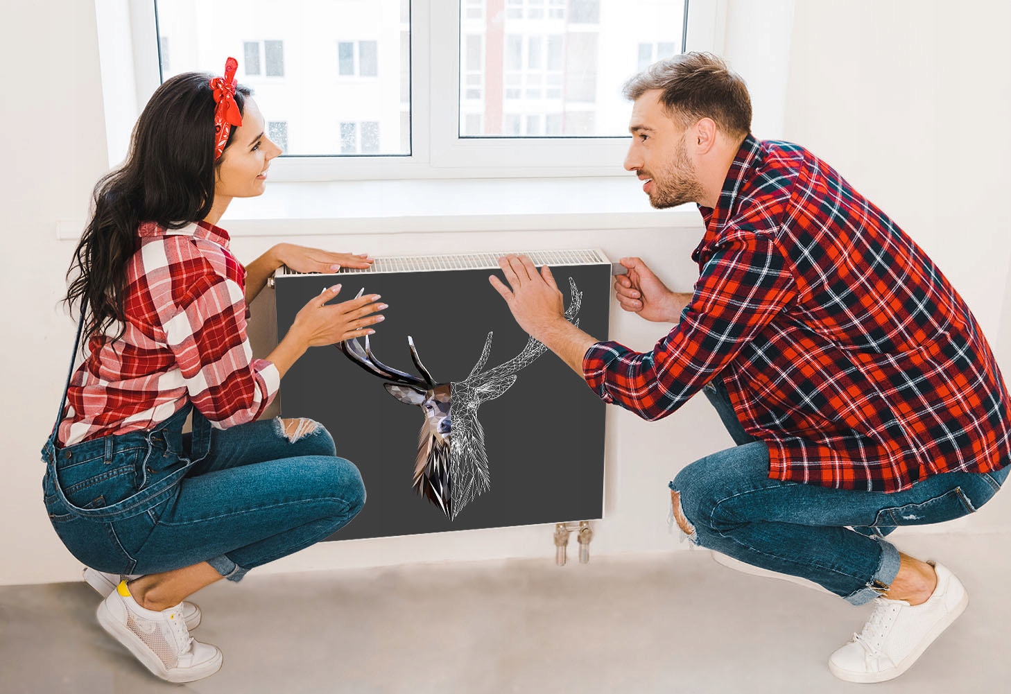 MAGNETYCZNA OSŁONA NA KALORYFER 60x60 JELEŃ FOTOTAPETA Wysokość produktu 60 cm