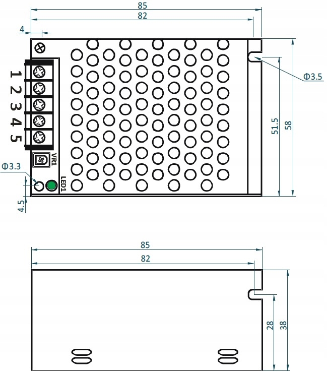 ZASILACZ MODUŁOWY SLIM 12V 3A 36W DO TAŚM LED SIATKOWY ADLER ADL-40-12 MAŁY EAN (GTIN) 5902135119488