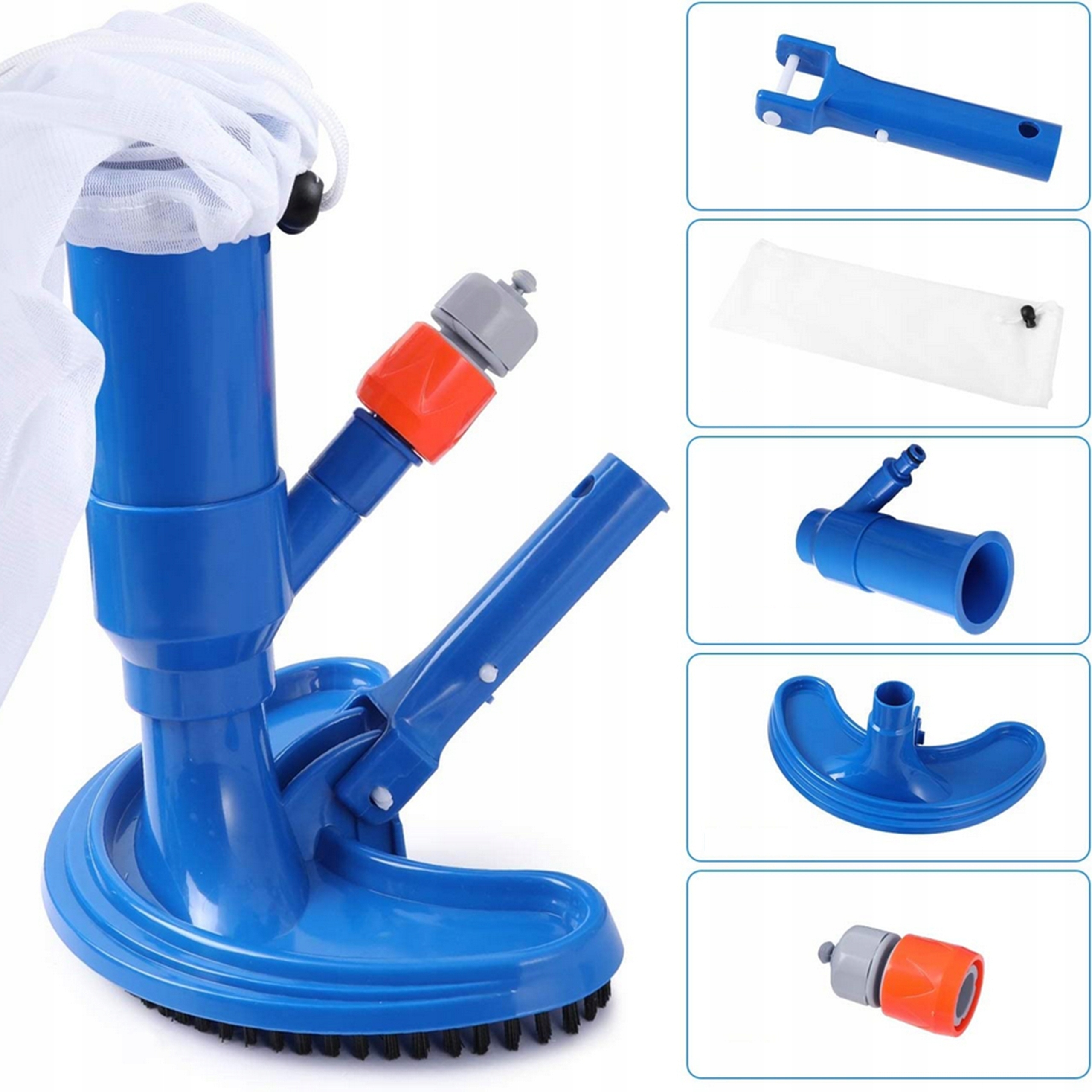 ODKURZACZ DO CZYSZCZENIA BASENU DNA BASENOWY SIATKA SZYBKOZŁĄCZKA DO WĘŻA Stan opakowania oryginalne