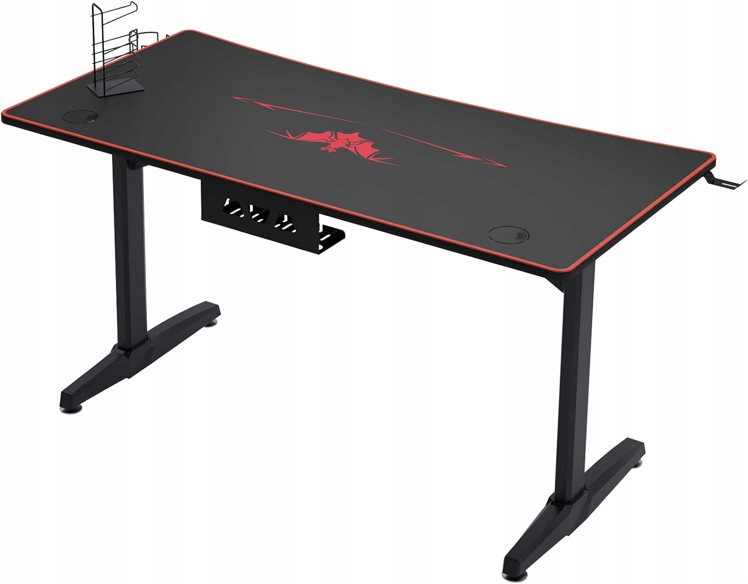 Biurko Gamingowe Sogesa 150 CM Czarne T-stand 150 Kg