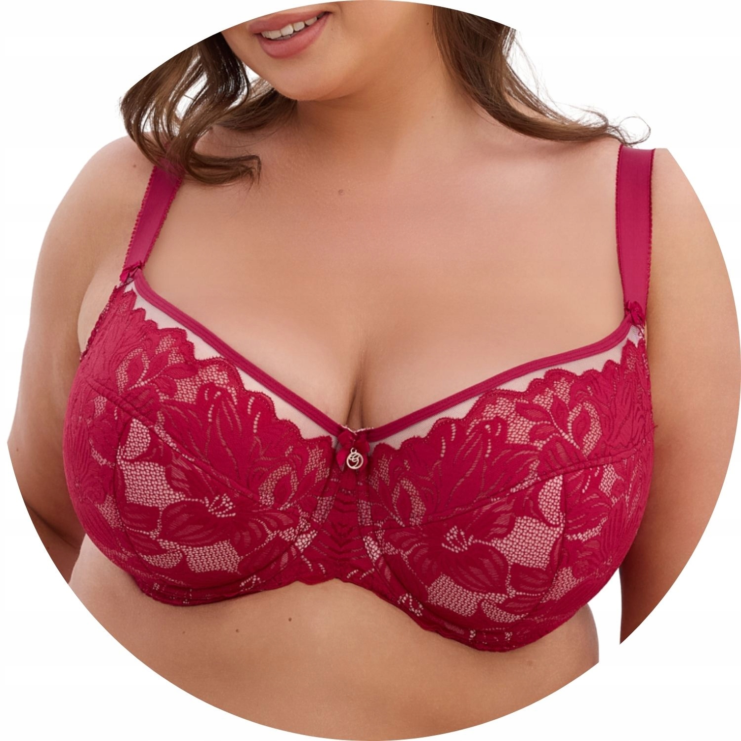 Polovyztužená podprsenka Semi Soft Gaia 1372M Mary Maxi vínová 105H