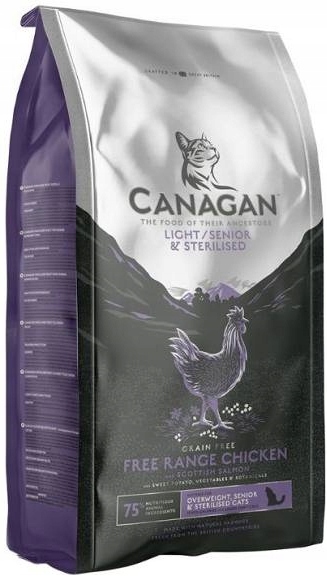Krmivo suché pro kočky Canagan Nadváha/Senior/Sterilizované 4 kg