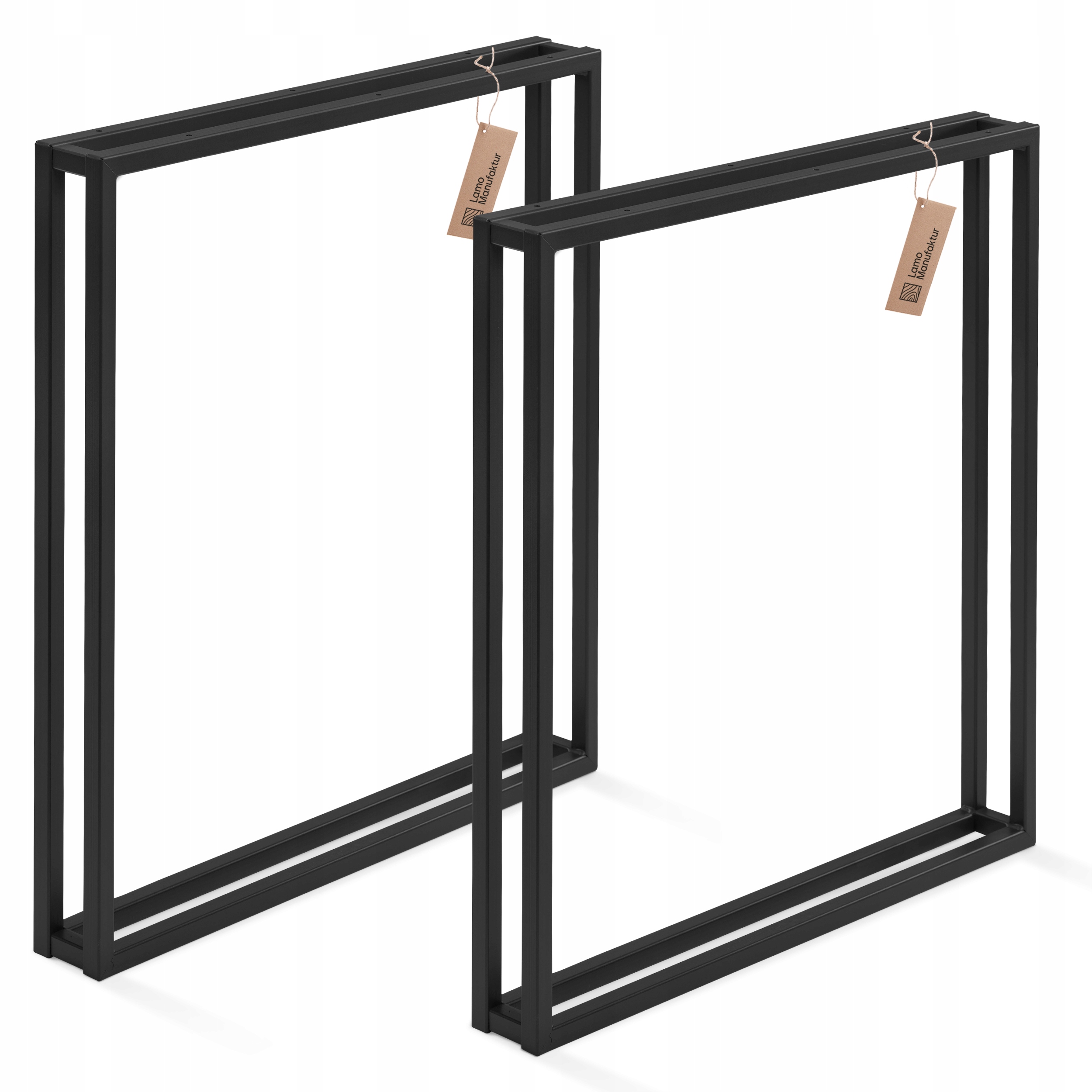Nogi czarne do stołu 80x72 metalowe 2szt loft