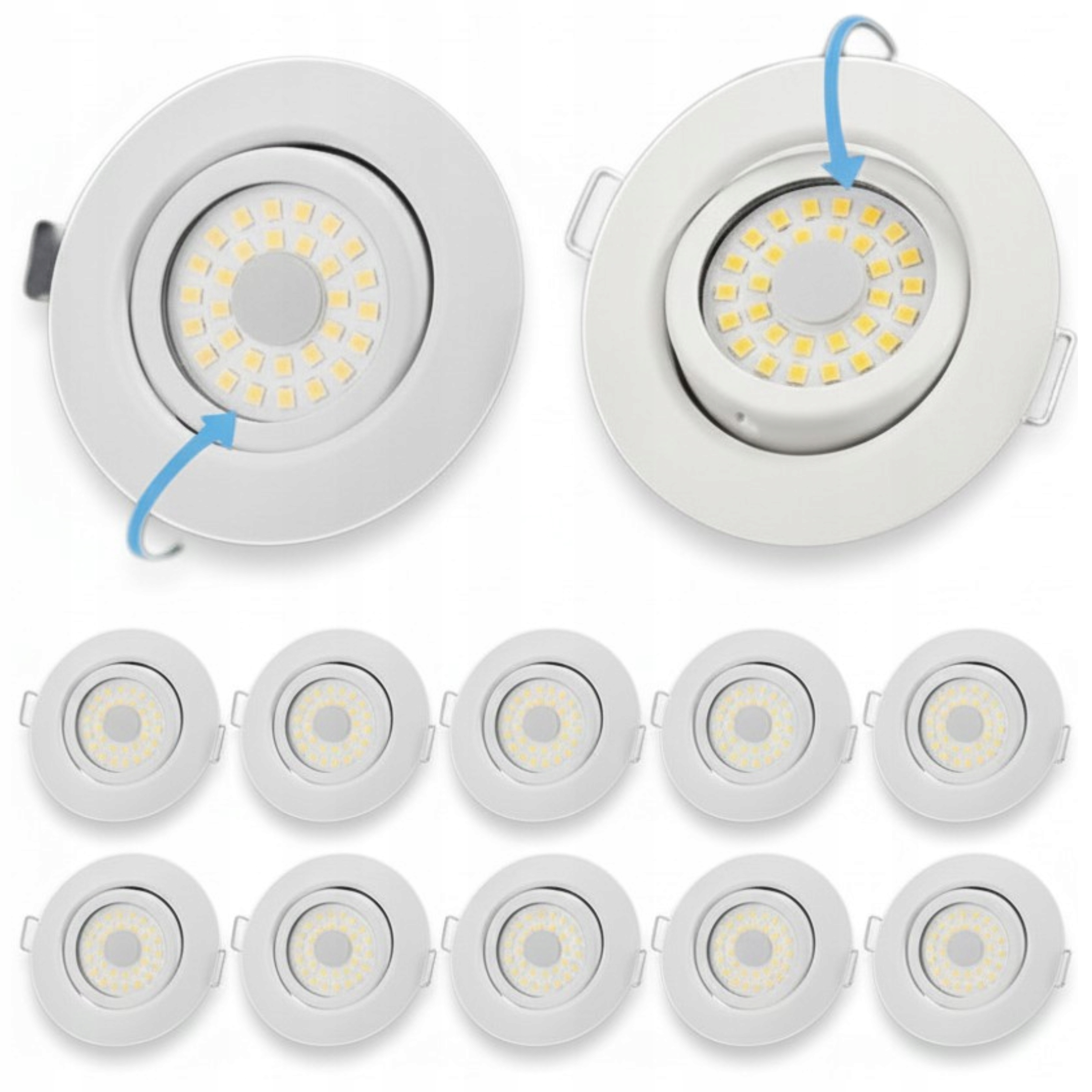 Stropné Svietidlo Halogénový Led Reflektor Na Zabudovanie Halogénový Otočný x 12