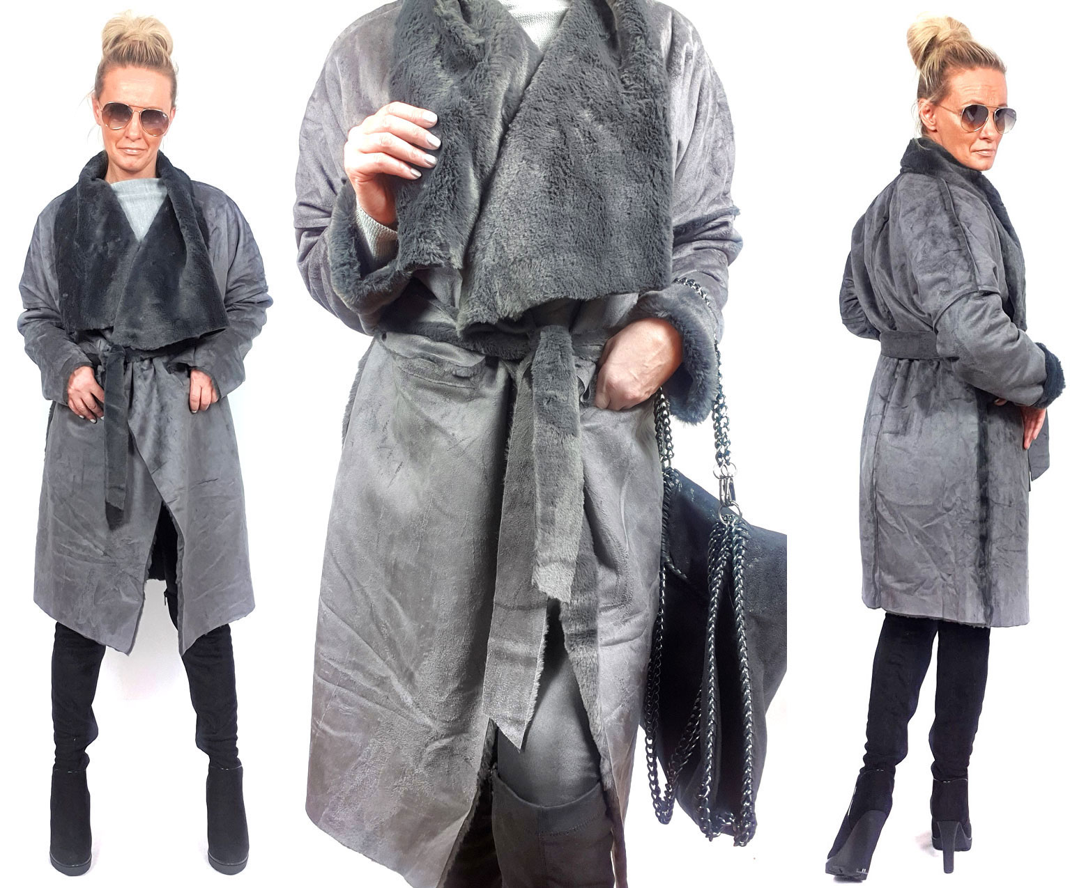 

Płaszczyk Futerko Eko Kożuch Zimowy Futro Luxury