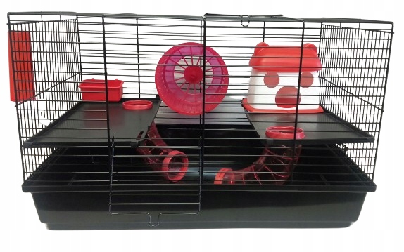 Levně Klec pro křečka domeček naviják tuba miska napáječka Clafi