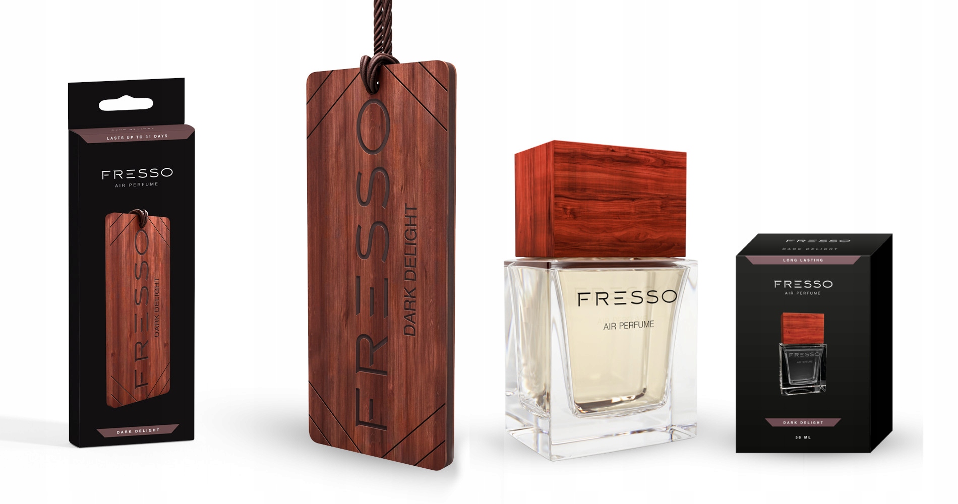 Аромат для автомобиля, духи комплект FRESSO Dark Delight