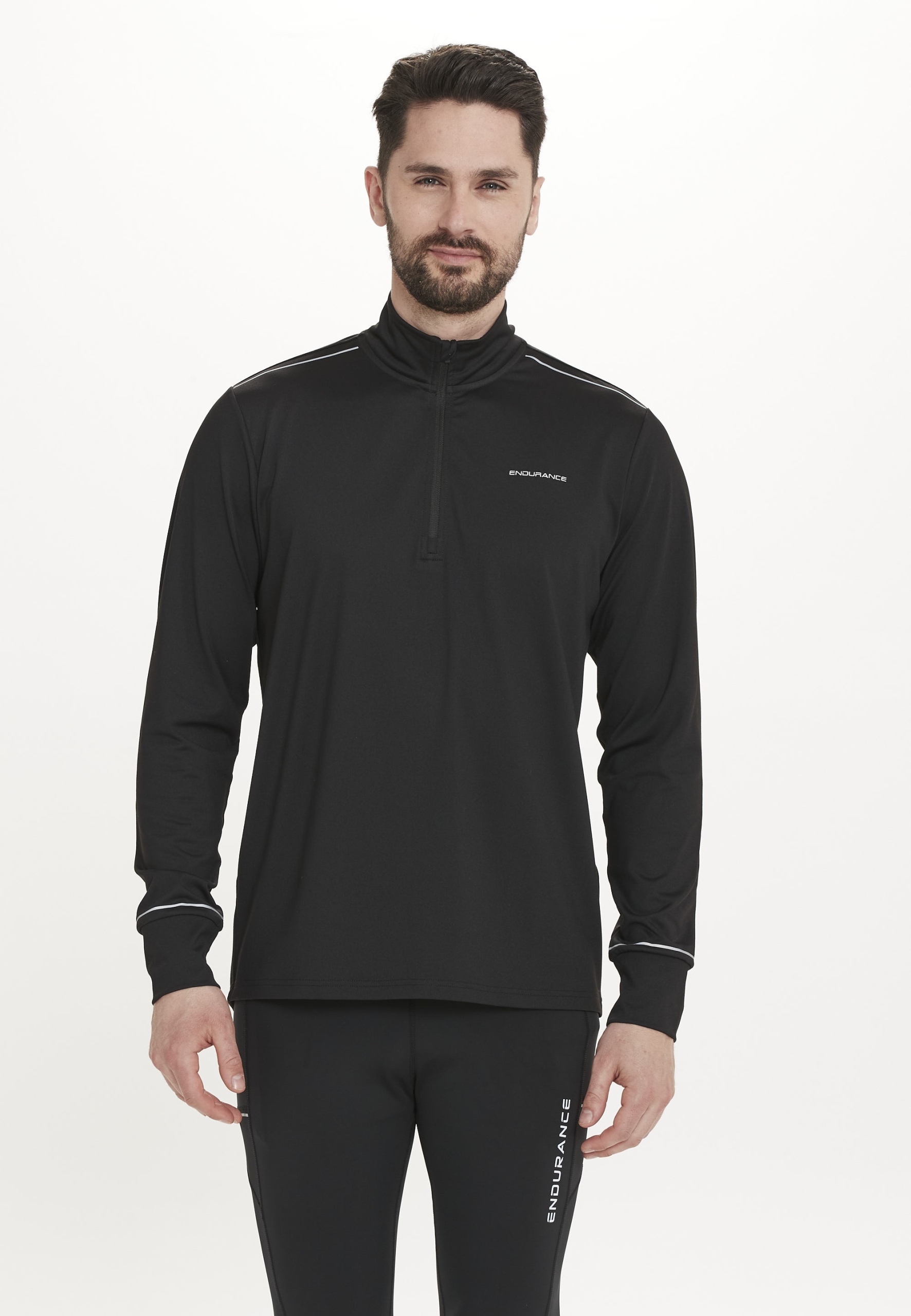 Bluza do biegania męska Endurance Croon Czarny XL