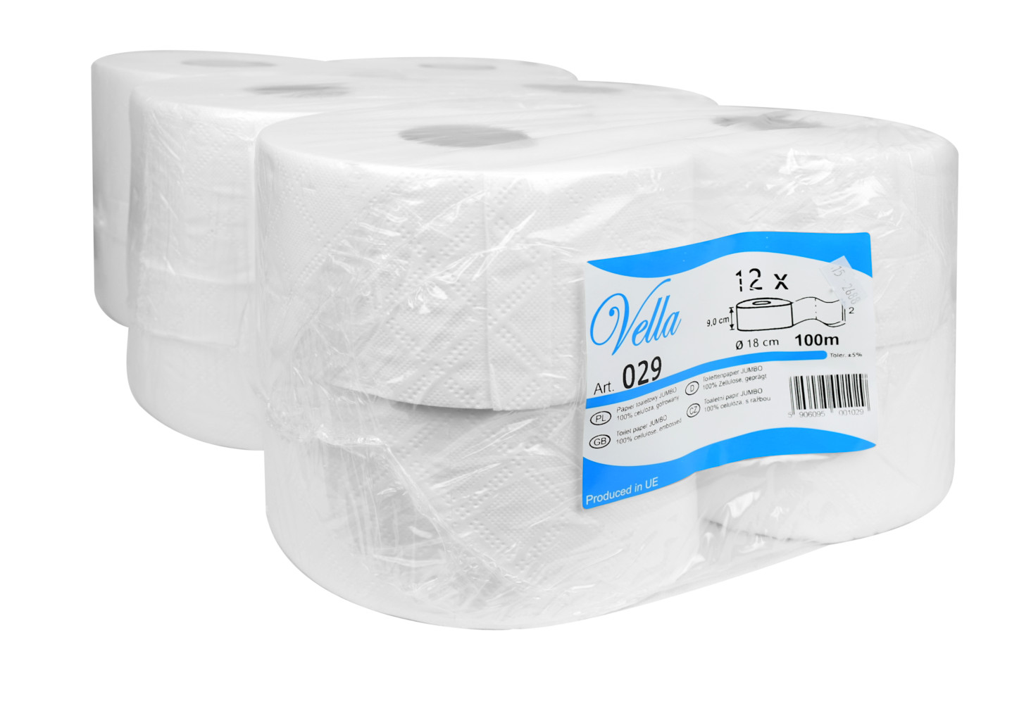 

Papier toaletowy Jumbo Vella miękki celuloza 2W