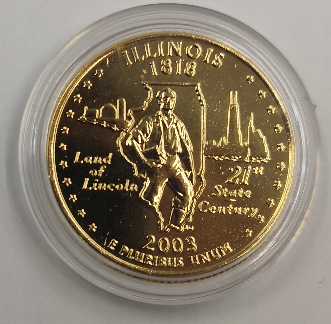 Moneta USA Quarter Dollar Illinois 2003