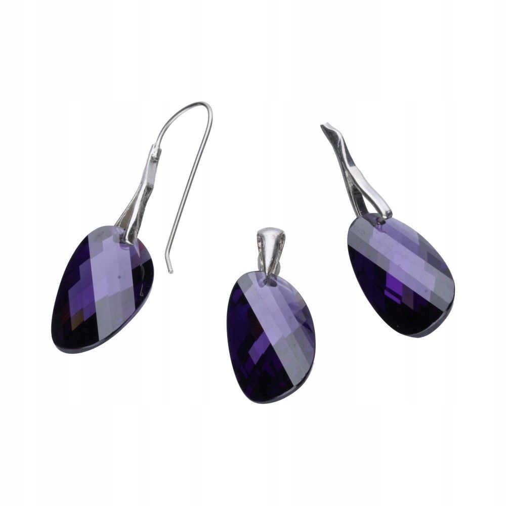 Stříbrný komplet 925, přívěsek a náušnice s filetovou zirkonií jako dárek