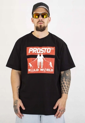 Tričko Prosto Oversize Wild World černé