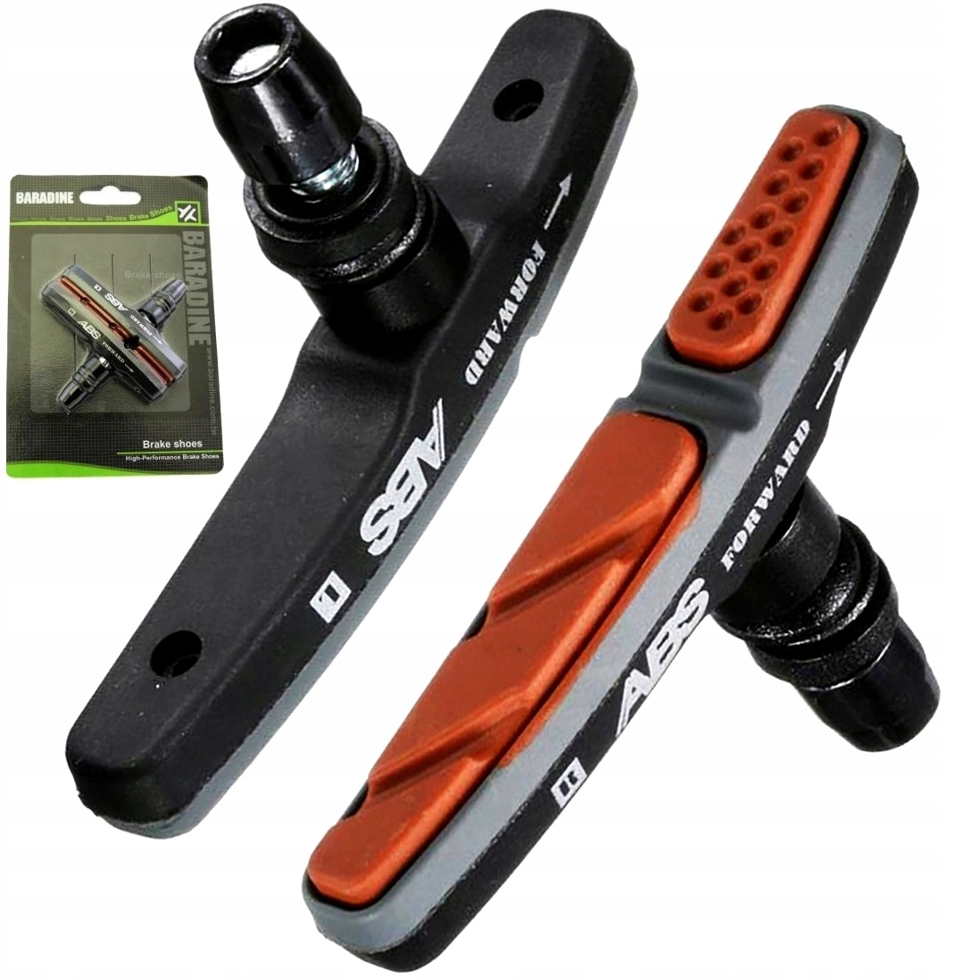 Baradine klocki hamulcowe Abs V-Brake 70mm Mtb trekking na śrubę imbus