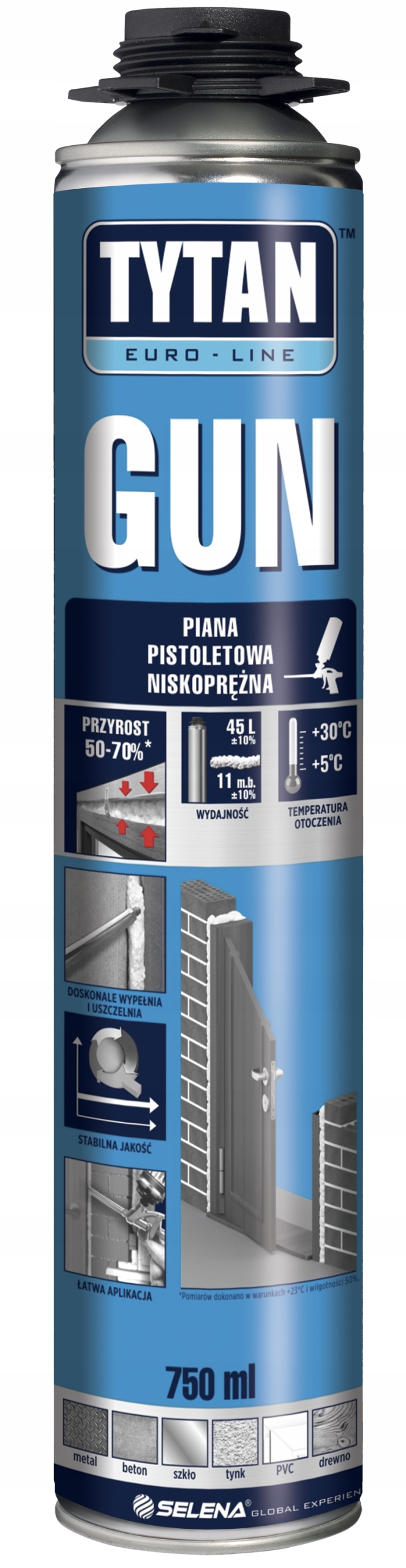 

Pianka montażowa pistoletowa Tytan Euro-Line 750ml