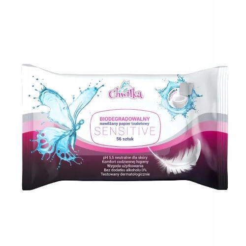 

Chwilka Sensitive Nawilżany papier toaletowy 56szt