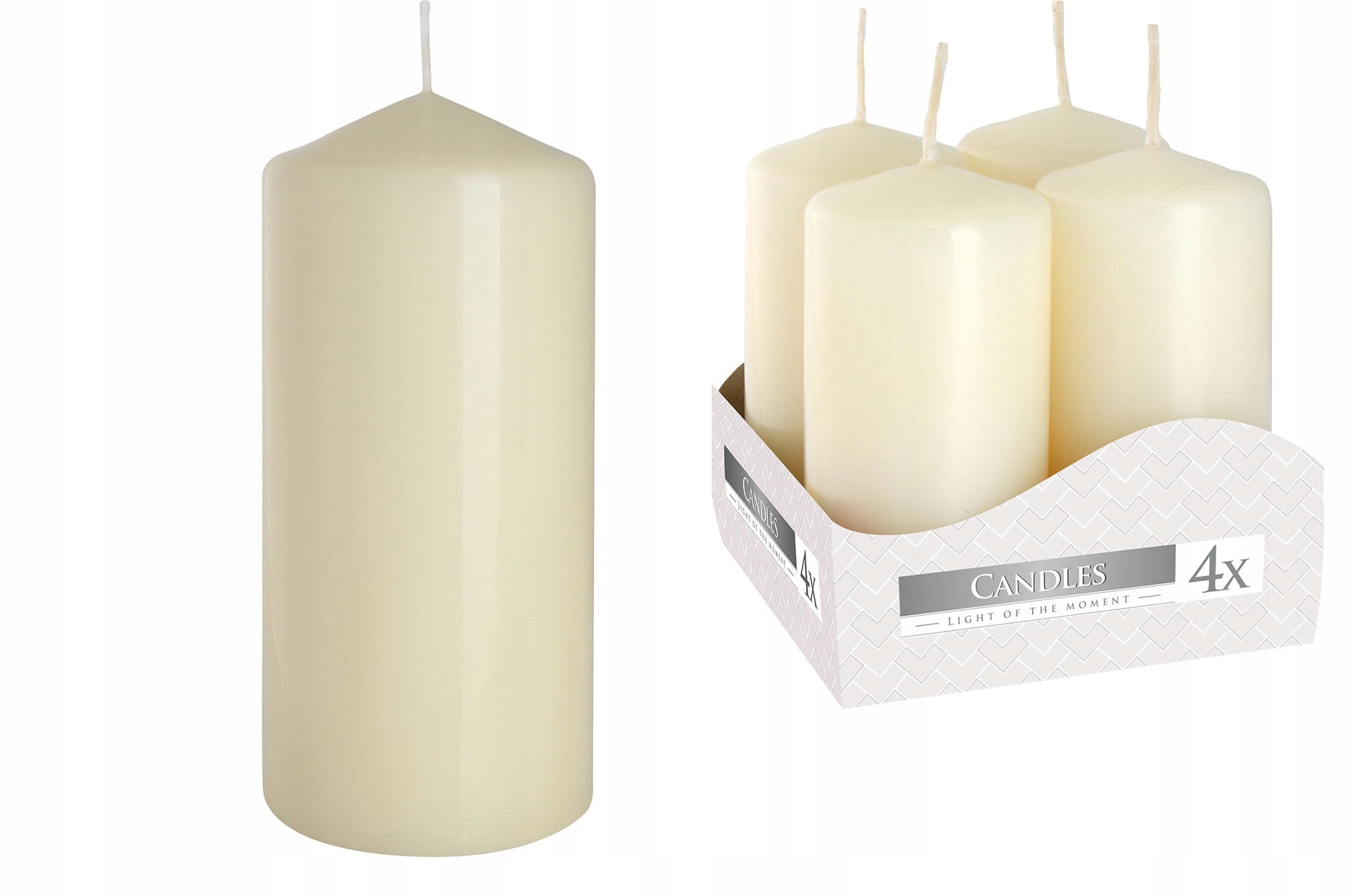 

Świece pieńkowe Wotywne ecru Świeczki 8cm