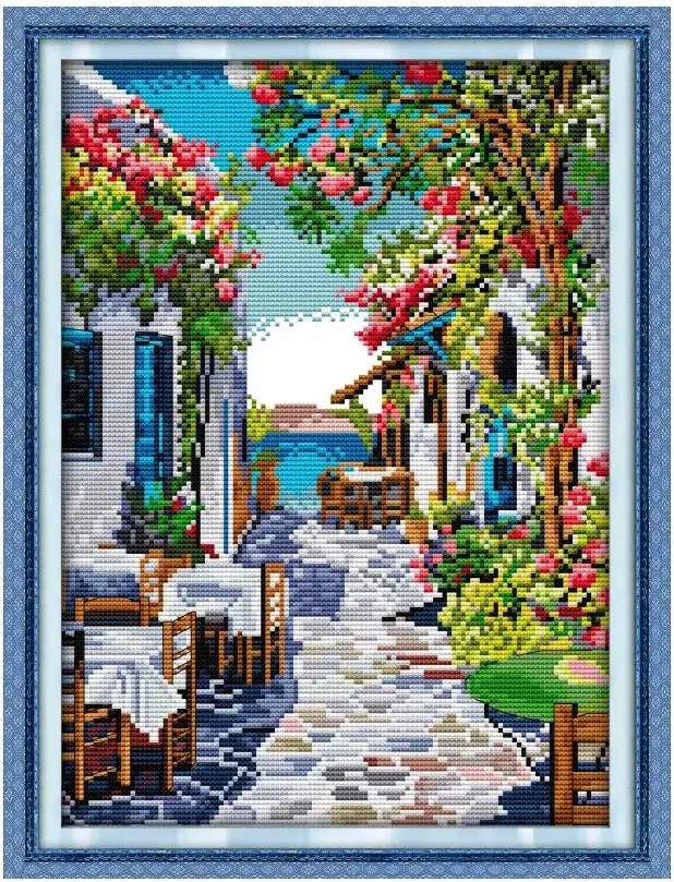 Křížková výšivka počítaná sada (kanva, mulina)