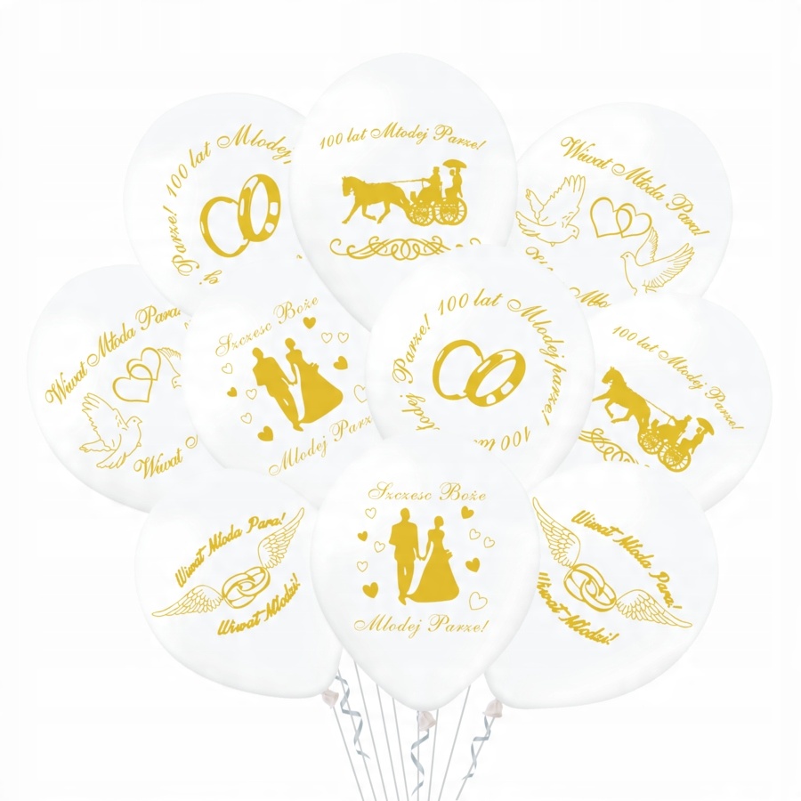

Balony ślubne na weselę ecru 12cali 20szt