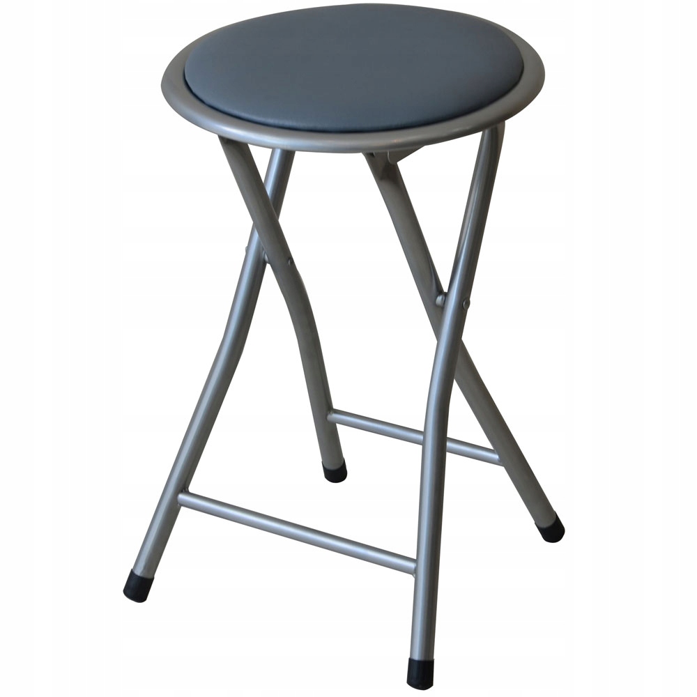 

47754 Patio Taboret Składany Srebrny Szary 30 CM