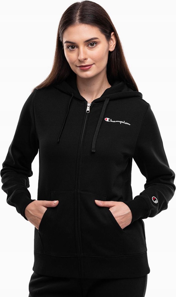 Mikina Champion Full Zip Hoodie Černá 117531 KK001 r Xs