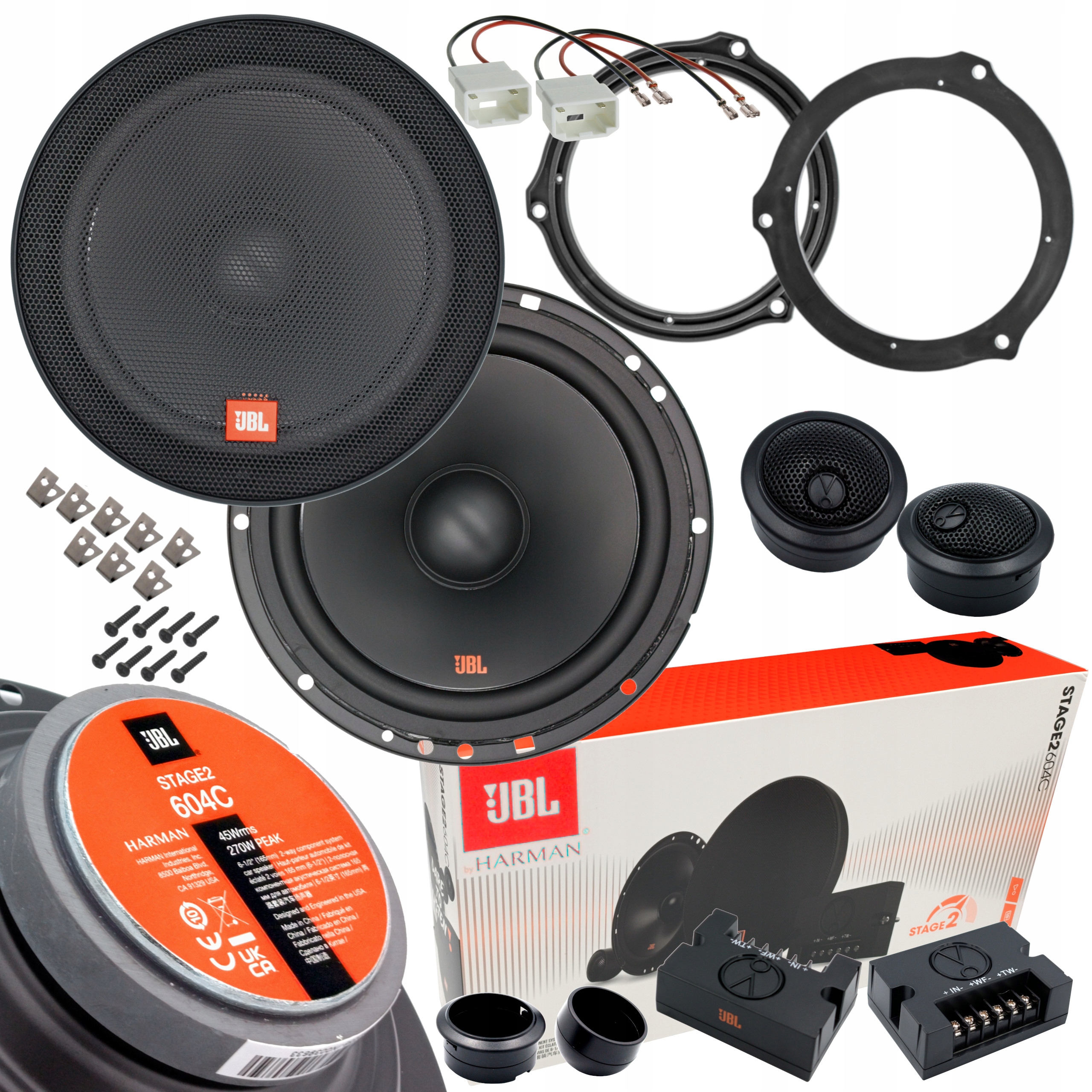 JBL STAGE2 Głośniki 604C FORD FOCUS KUGA GALAXY SMAX MONDEO CMAX DRZWI TYŁ