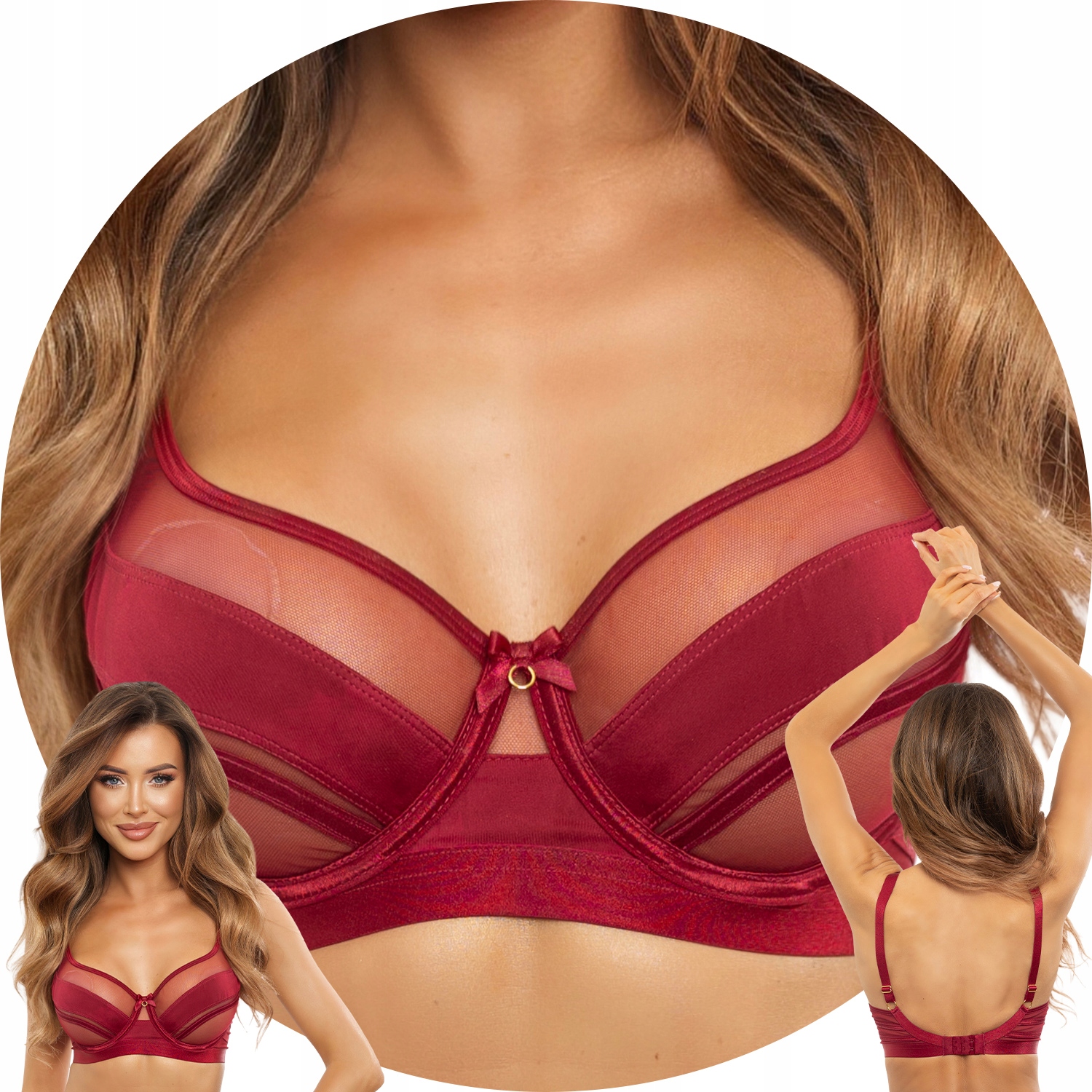 Axami V-12021 měkká podprsenka vínová 70F