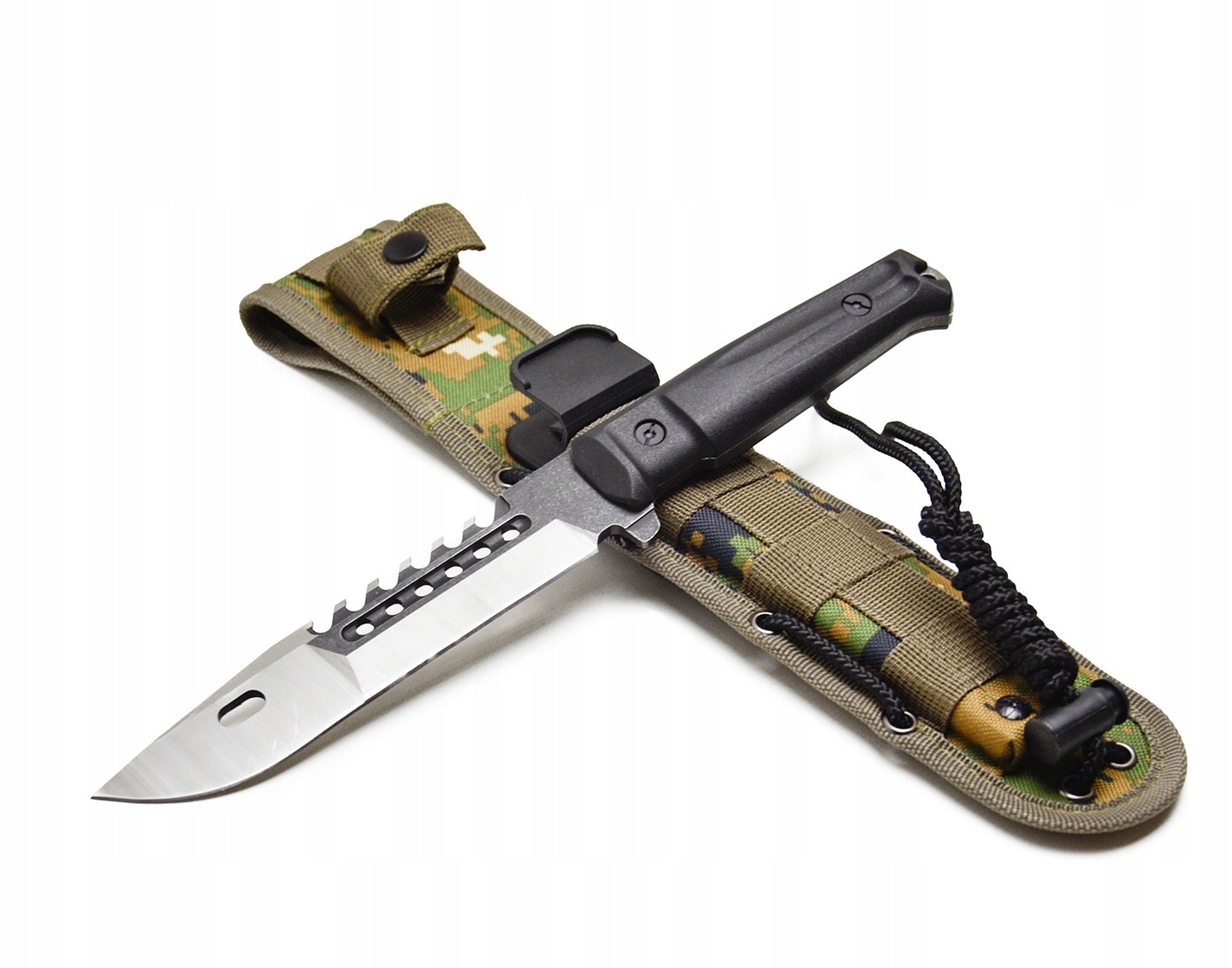 Velký Bajonet Nůž Vojenská Služba Ostrý Obal Maskáčový Odolný