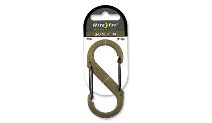 Nite Ize S-Biner #4 Plastic Black Gate Coyote