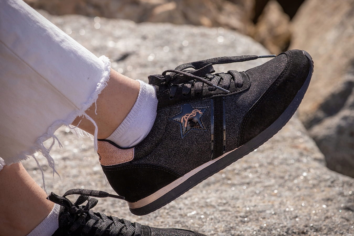 Penelope Sneakersy Saturne Noir & Rose Gold 37