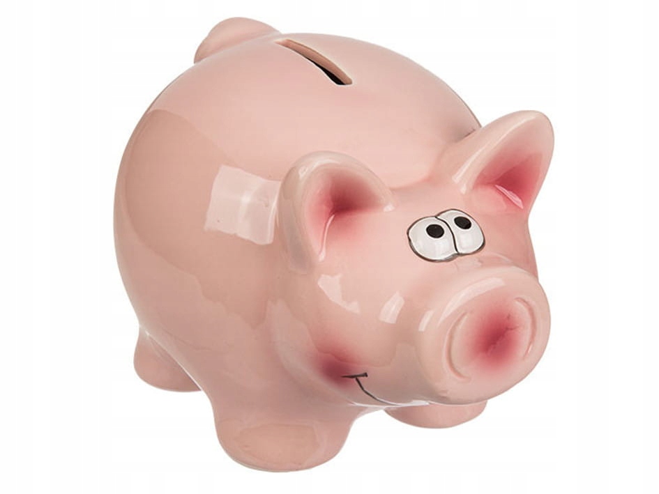 ŚWINKA SKARBONKA KLASYCZNA RÓŻOWA RÓŻ KLUCZ KLUCZYK