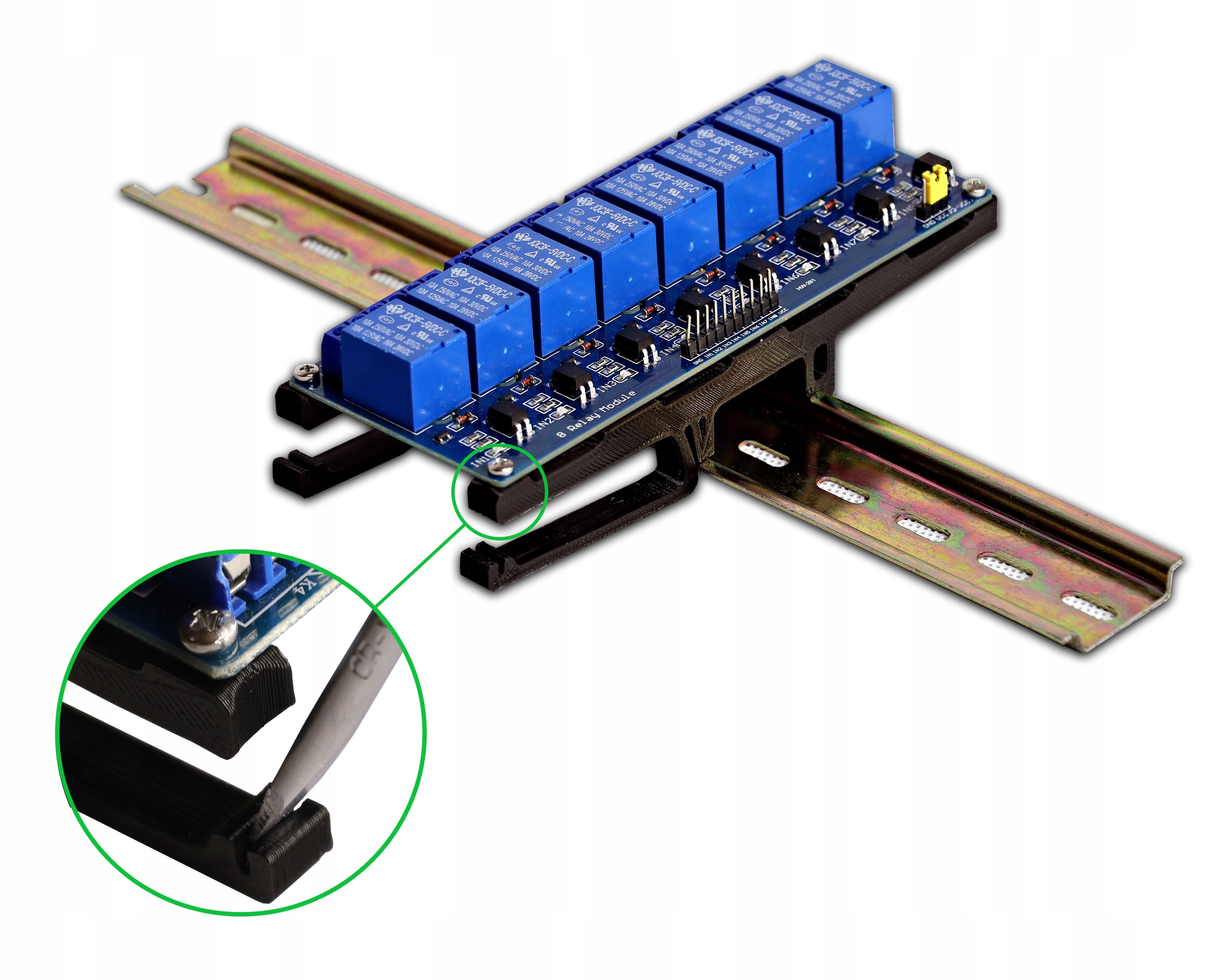 

133mm Uchwyt na szynę Din przekaźnik Mech x8B Pion