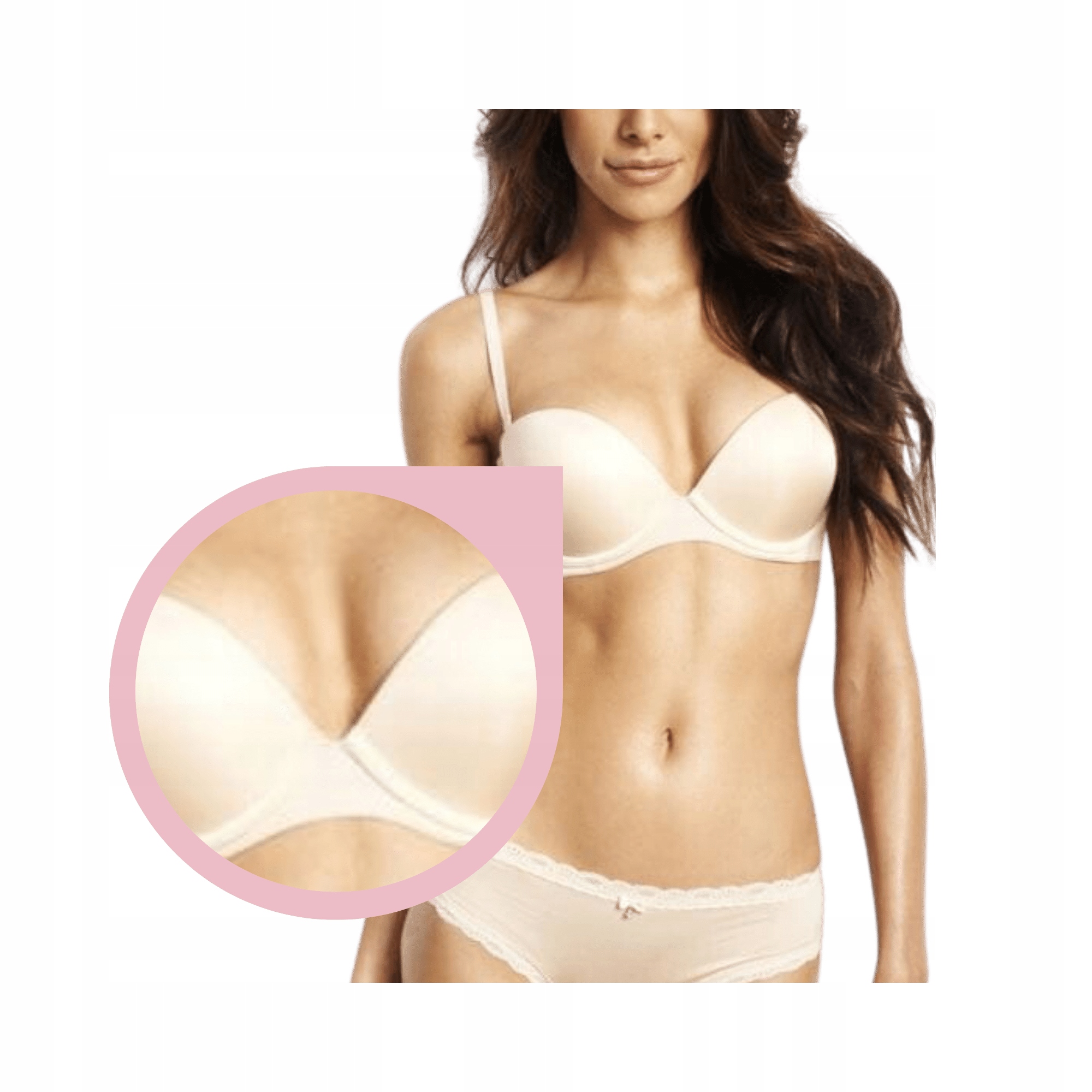 Agio DB-9232 podprsenka bardotka béžová strapless push-up podprsenka 85B