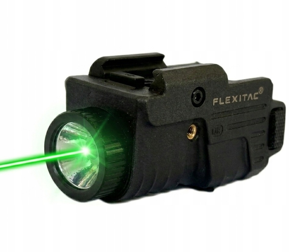 Flexitac Latarka Taktyczna 800lm Zielony Laser Picatinny Glock Taktyczna