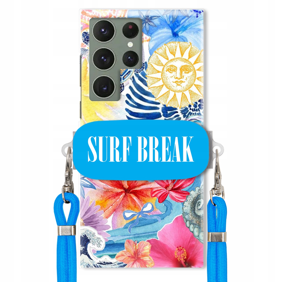 Pouzdro pro Samsung S23 Ultra Crossbody vodítko modré držák Surf Break Lata
